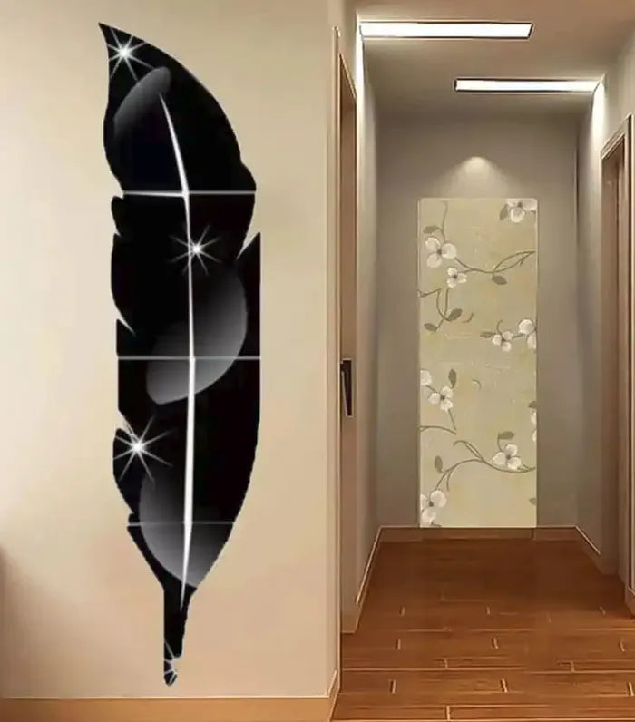 EVENTO Acrylic Mirror Wall Leaf | 3D Wall Decoration Items for Home Decor and Bedrooms